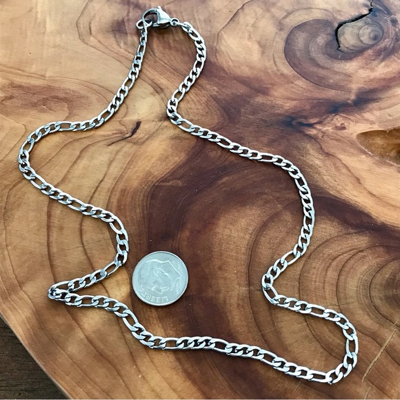 🆕 Figaro Stainless Steel Necklace - Picture 3 of 6